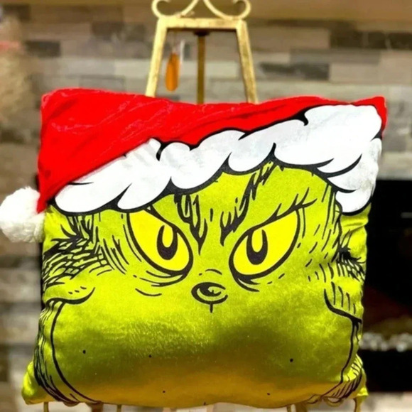 Grinch Christmas Throw Pillow - Picture 1 of 6